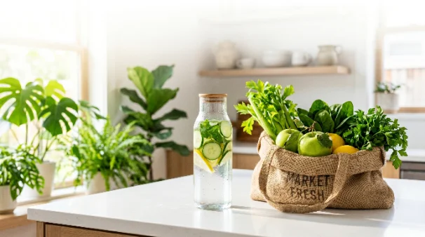 Detox agua con limón